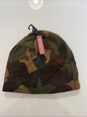Merona Camouflage Knit Beanie in Green and Brown men’s